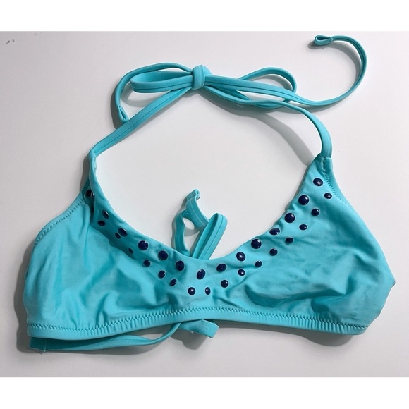 Aerie • NWY Blue Voop Studded Women's Bikini Top - Picture 9 of 9